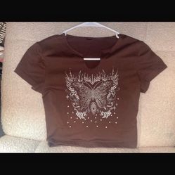 butterfly cropped tee