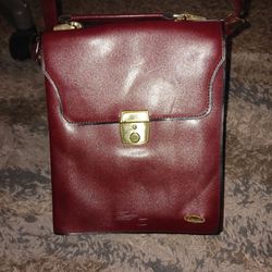 Cressida Burgundy Leather Crossbody Bag