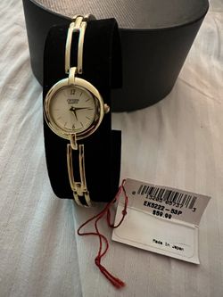 CITIZEN 5920-S99183 HSB Gold Tone Quartz Women's Watch Sz. 7 1/4" 