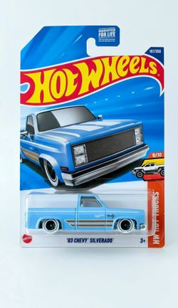 Hot Wheels '83 chevy silverado light blue