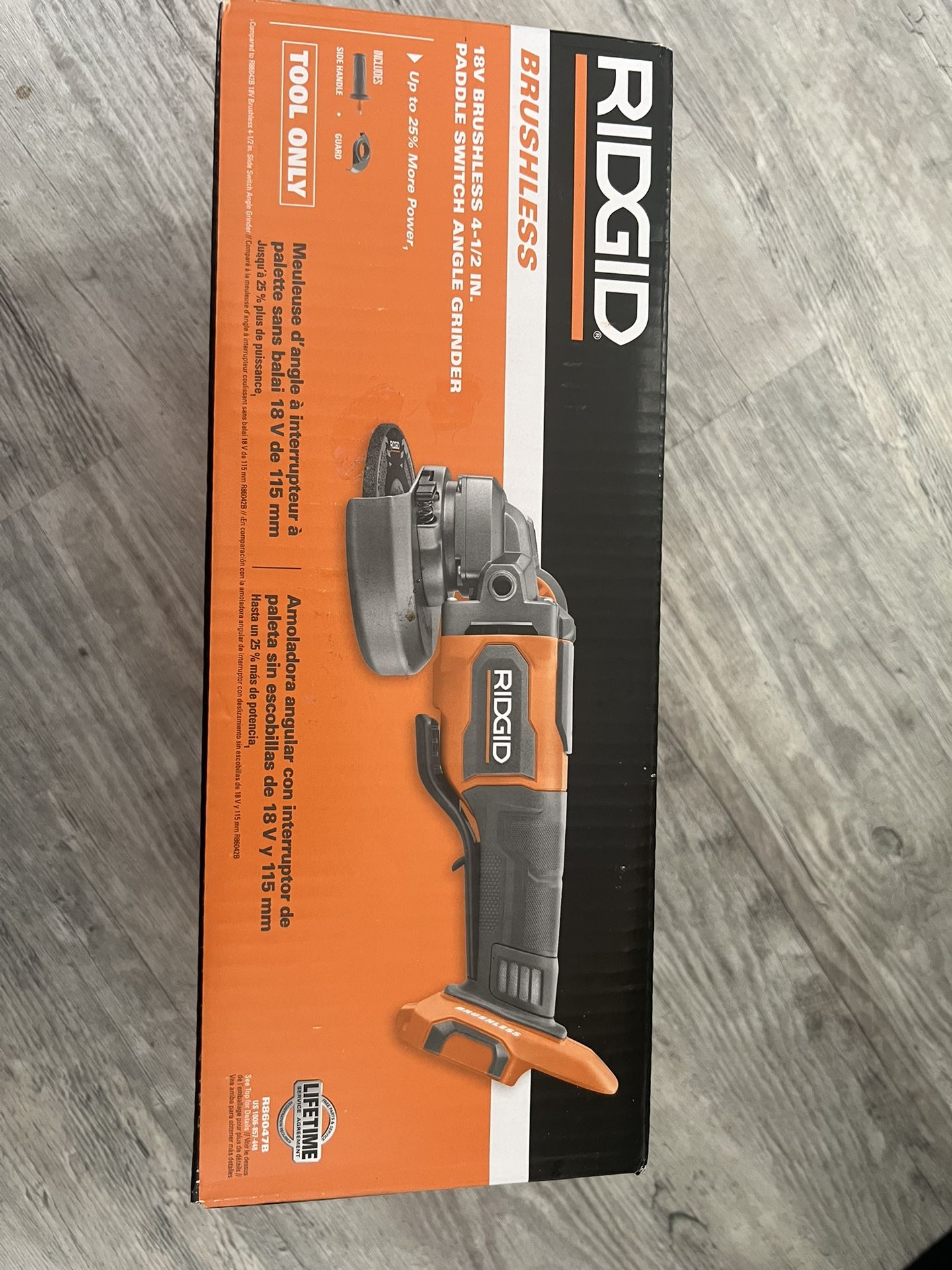 RIDGID 18V Brushless Cordless 4-1/2 in. Paddle Switch Angle Grinder
