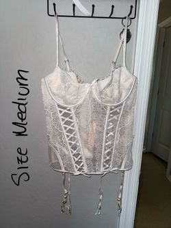Victoria Secret Medium White Lace Corset