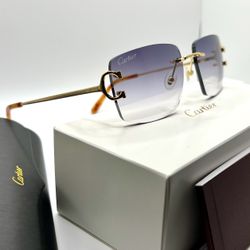 Cartier Big C 24K Gold/Grey Wires Buffs Glasses PRICE FIRM