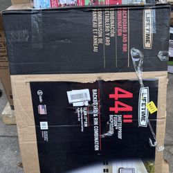 Lifetime 44" Shatterproof Fusion™ Backboard & Rim Combination for a basketball hoop, 