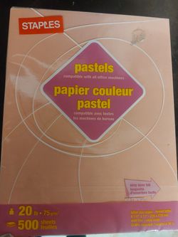 Colored Paper From Staples.Salmon And Green. $6 Each Or Both For $10