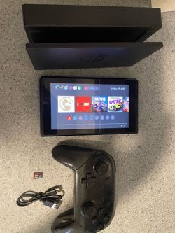 Nintendo Switch/Tv Dock/Pro Controller/256gb/ No Charger