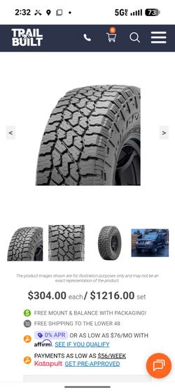 4 MATCHING Falken Wildpeak AT4W
LT285/75R16 (Load E)