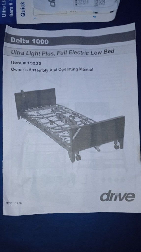 Hospital Bed - Drive Delta 1000 Ultra Light Plus Low Bed