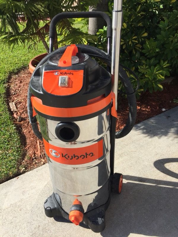 Kubota 12Gallon Stainless Steel Wet Dry Vacuum Roller, 40 OFF