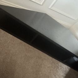 Black Corner TV Floating Shelf 