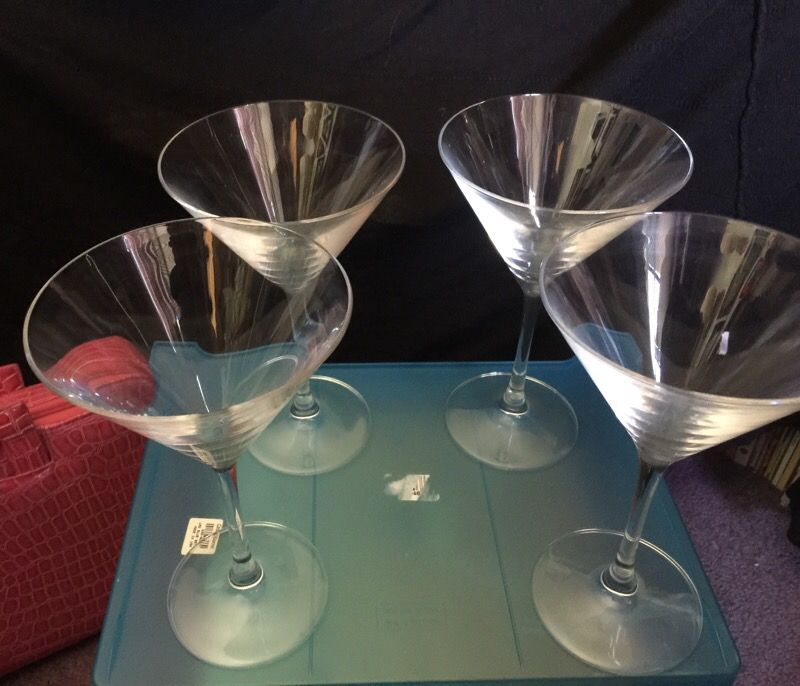 Cristal d'Arques France Martini glasses. What's your favorite Martini?