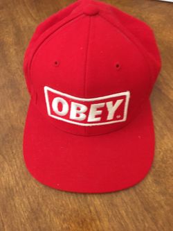 Obey flat brim cap hat