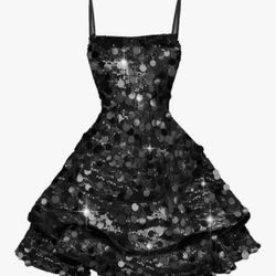 Sequin Short Homecoming Dress for Teen Sparkly Sleeveless Prom Sweet 16 Dress