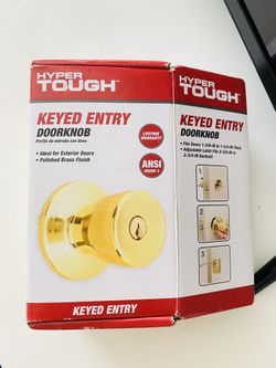 Hyper Tough Gold Keyed Entry Doorknob – Privacy Lock – $8 (Apopka, FL)