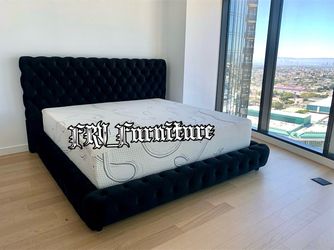 King bed frame with mattress