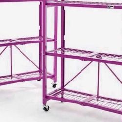 Origami Heavy Duty 3-Tier Rack 2-pack purple No Tools Required to assemble