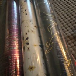 KIRKLAND SIGNATURE Reversable  GIFT WRAP 3 PK 1487739, BLACK/WHITE/270 Sq Ft New