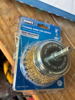 Hart 3" Coarse Wire Cup Brush
