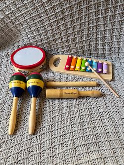 Musical wooden kids toys set
