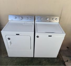 Washer and dryer electric set Maytag commercial technology