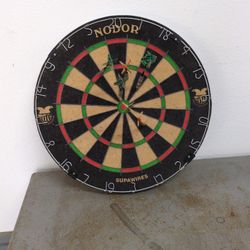 Dart Board With Darts