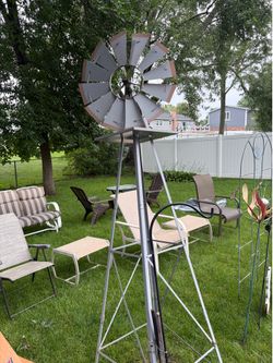 Large Decorative Metal Yard Windmill