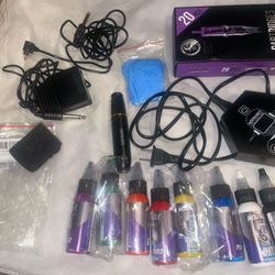 Wormhole Tattoo Machine Kit  NEW  8 Colors Plus More