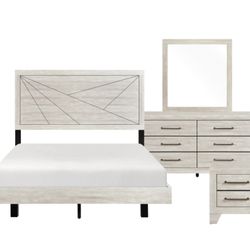 Queen Bedroom Set With Mattress (Delivery Included)