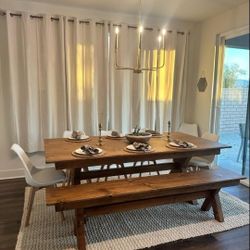 Custom Made Indoors And Outdoors Farmhouse Dining Tables.