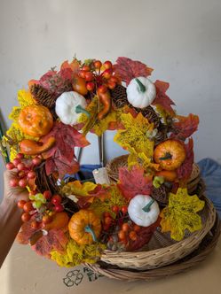 Fall Harvest Decorative Wreath