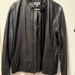 VINCE LEATHER JACKET MENS L