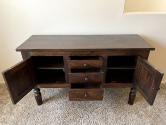 Dark Wood Media/Buffet/Cabinet