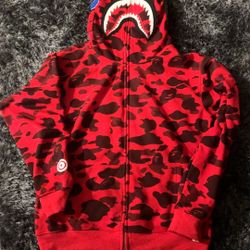 Bathing Ape Red Hoodie 