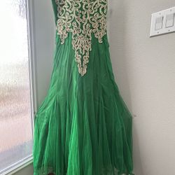 Indian/Pakistani Party Wear Women's Embroidery Anarkali Floral Gown For Women