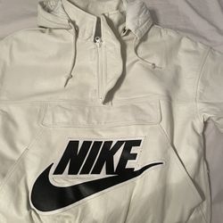Supreme Nike Leather Anorak White