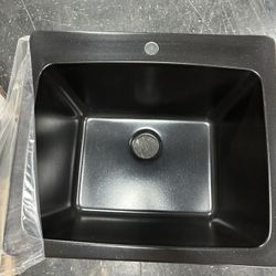 Cast Acrylic Black Sink