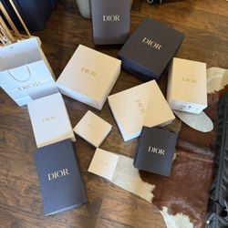 Lot Of Dior Shoe, Bag, And Accessories Boxes