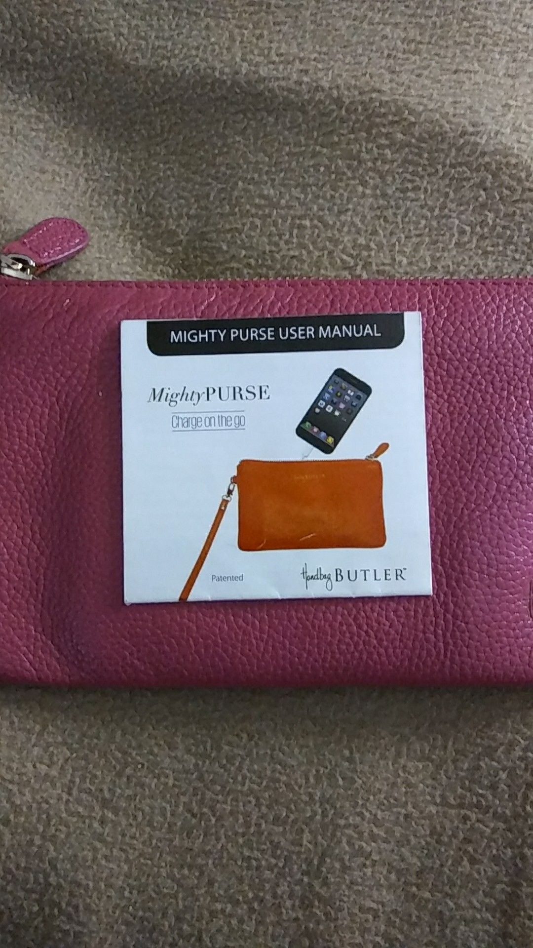 This is a portable wristlet charger