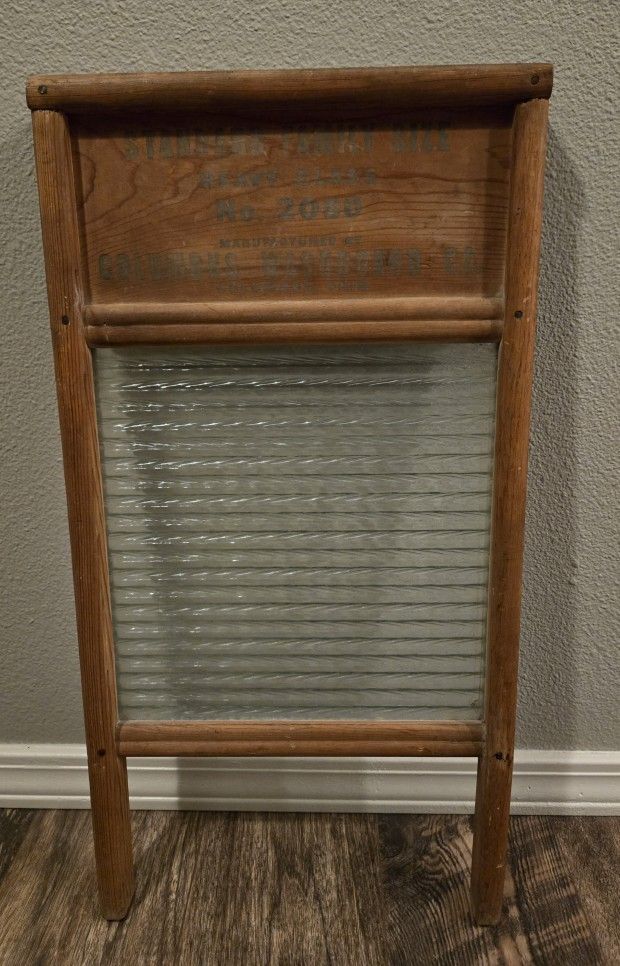Antique Glass Washboard