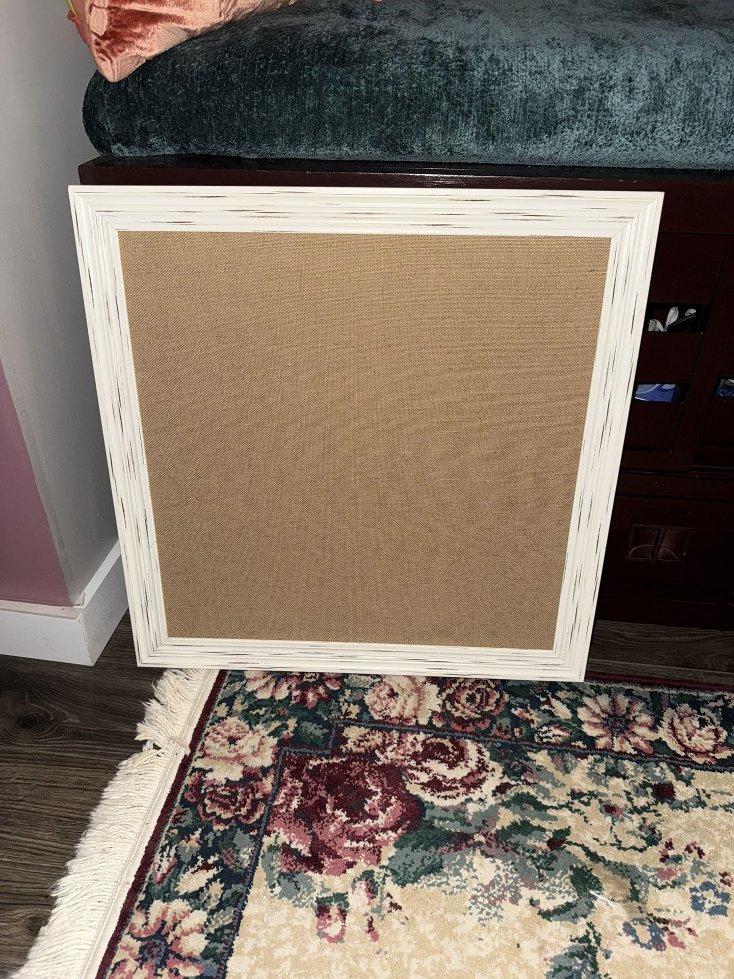 Pin Bulletin Cork Board - Cream Frame