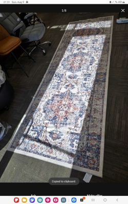 4x12 Wide Hallway Runner Rug: Vintage Washable Soft Runners for Living Room Bedroom Water Resistant Carpet with Non-Slip Backing for Entry Kitchen Din