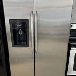 Stainless Steel GE Side By Side Refrigerator