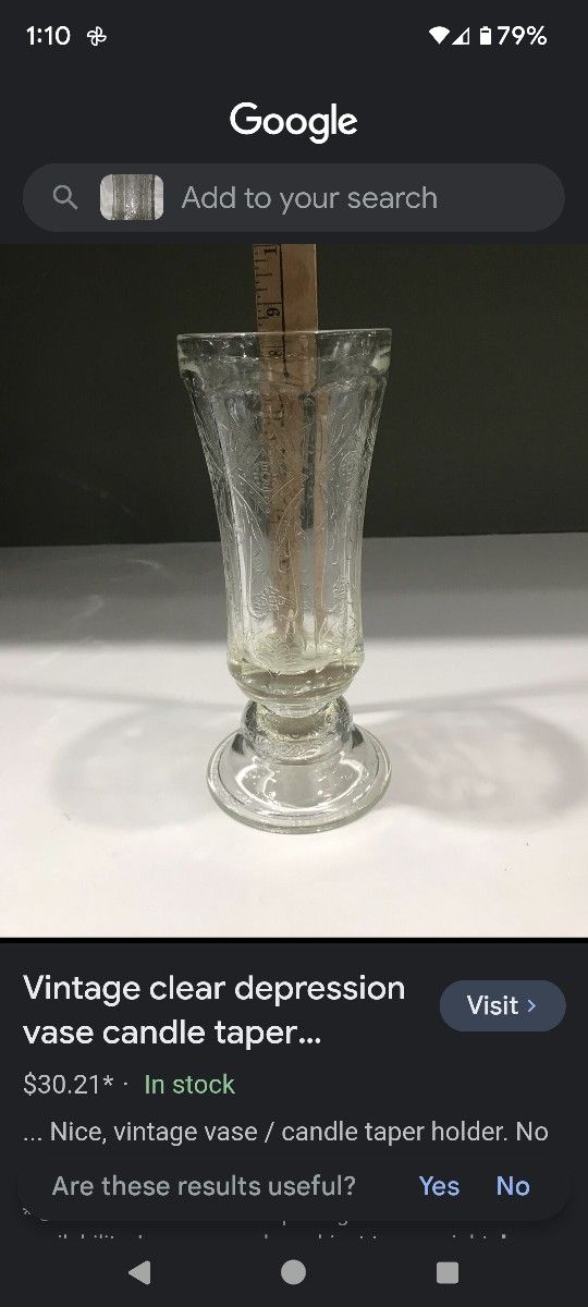 Vintage Glass Vase $10