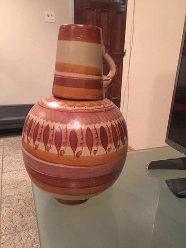 Jarra de barro pala agua fresca