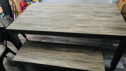 Dinner table with bench