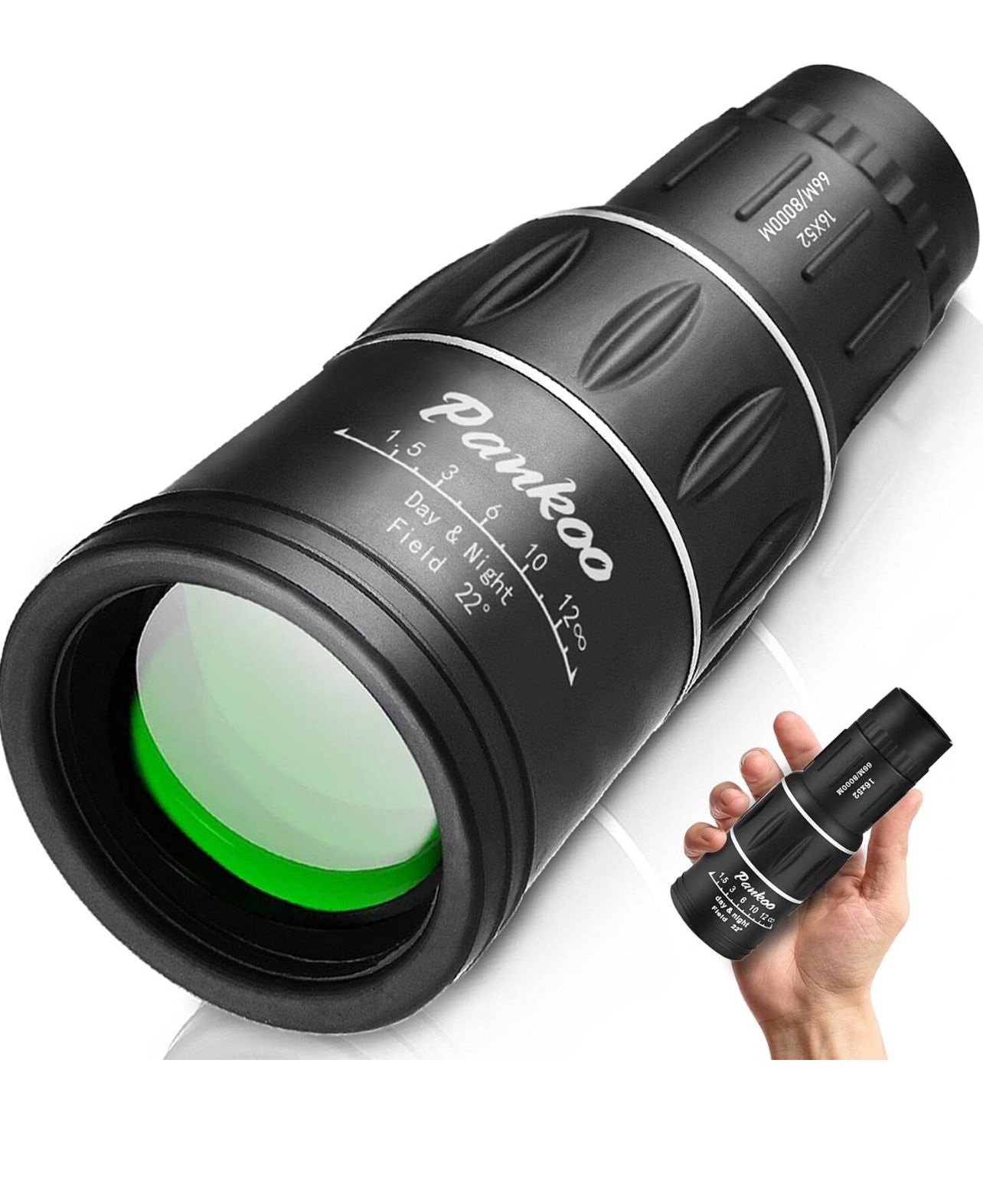 Brandnew 16X52 Monocular Telescope High Powered for Adults, 2023 Power Prism Compact Monoculars for Adults Kids,HD Monocular Scope for Gifts, Outdoor 