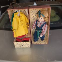 classic doll with raincoat sweater and boots