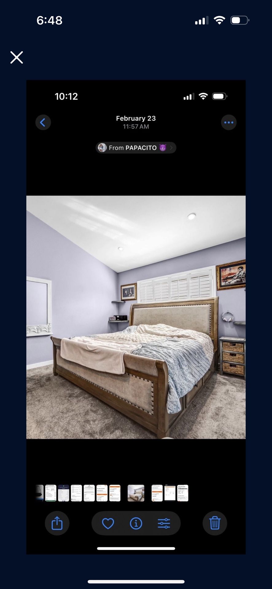 Cali king bed frame w/Storage drawers