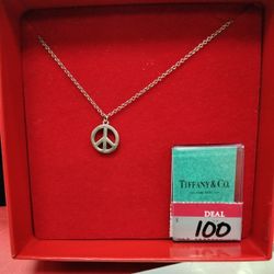 Tiffany And CO Retired Peace Necklace