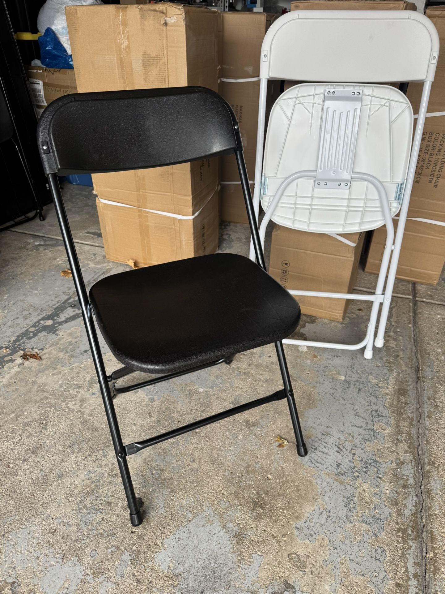 NEW CHAIRS,  Rivets, NO Screws, White And Black